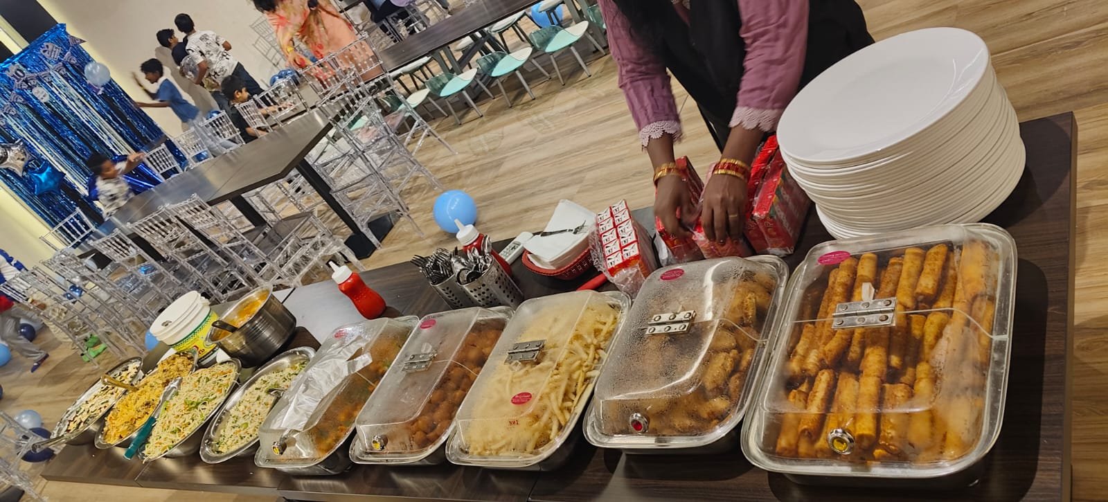 Food prepared for a Happy Kydz celebration